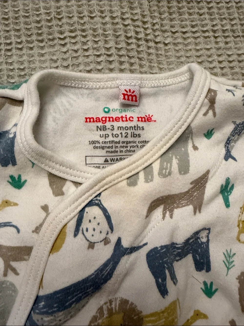 Magnetic Me NB Animal Print Convertible Sleep Gown with Hat